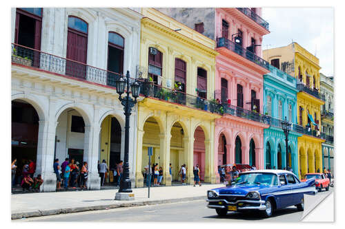 Wall sticker Pastel buildings in Havana, Cuba