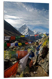 Gallery print Prayer flags and Ama Dablam