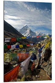 Magnettafel Gebetsfahnen und Ama Dablam