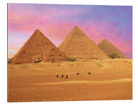 Gallery print Pyramids at sunset