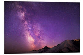 Magnettafel Milchstraße am violetten Himmel