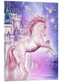 Quadro em acrílico Pink Magic Unicorn