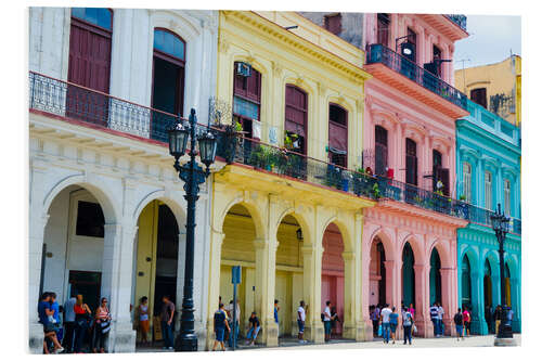 Hartschaumbild Bunte Fassaden in Havanna