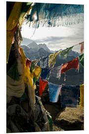 Hartschaumbild Gebetsfahnen auf dem Gokyo Ri