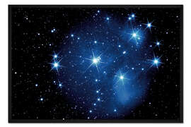 Gerahmter Kunstdruck Siebengestirn - M 45 - Plejaden