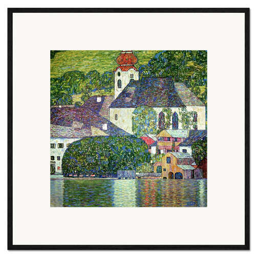 Framed art print Church in Unterach, Attersee