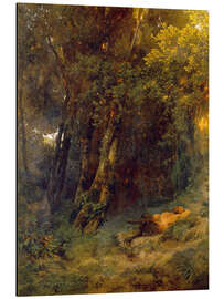 Magnettafel Waldlandschaft mit ruhendem Pan