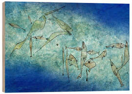 Quadro de madeira  Imagem de peixes - Paul Klee