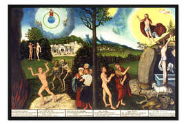 Gerahmter Kunstdruck Sündenfall und Erlösung des Menschen