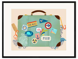 Gerahmter Kunstdruck Ich will ans Meer