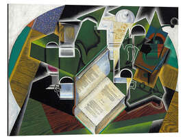 Magnettafel Stillleben mit Buch, Pfeife und Gläsern