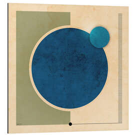 Magnettafel Erde und Mond-Grafik