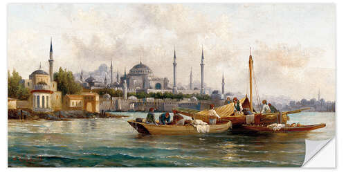 Sisustustarra Merchant vessels in front of Hagia Sophia, Istanbul