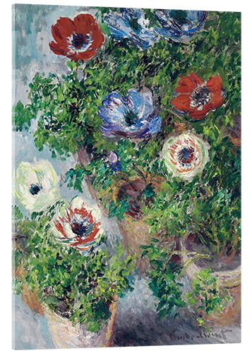 Acrylglasbild Anemonen in einer Vase