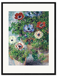Gerahmter Kunstdruck Anemonen in einer Vase