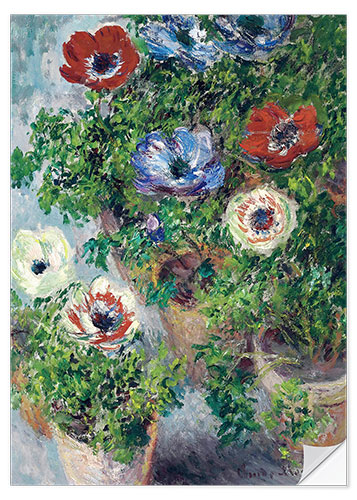 Wall sticker Anemones in a vase