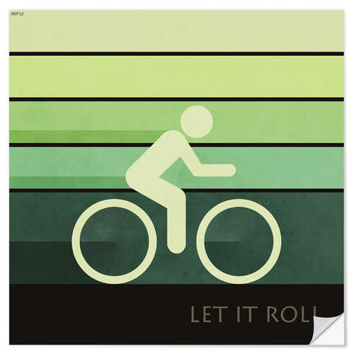 Muursticker Let It Roll