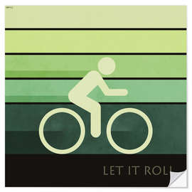 Selvklebende plakat Let It Roll