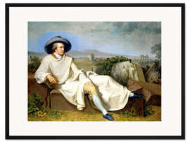 Gerahmter Kunstdruck Goethe in der römischen Campagna