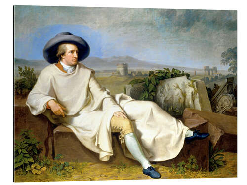 Quadro em plexi-alumínio Goethe no Campagna romano