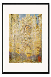 Gerahmter Kunstdruck Kathedrale von Rouen, mittags