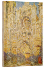 Wood print Rouen Cathedral, at noon