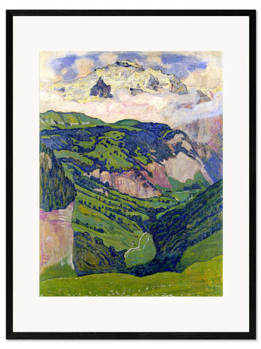 Impresión de arte enmarcada Jungfrau mountain, seen from Isenfluh