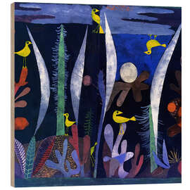 Hout print  Landschap met gele vogels - Paul Klee