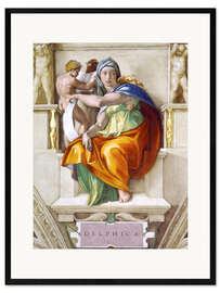 Plakat artystyczny premium w ramie Sistine Chapel: Delphic Sibyl