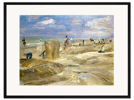 Gerahmter Kunstdruck Strand bei Noordwijk