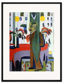 Gerahmter Kunstdruck Max Liebermann in seinem Atelier