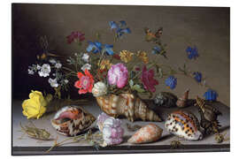 Magnettafel Blumen, Muscheln und Insekten