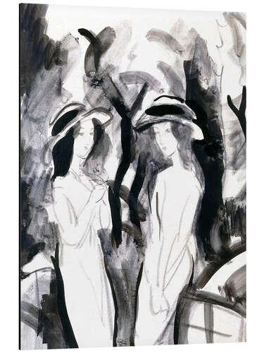 Tableau en aluminium Deux filles, 1914