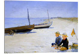 Gallery print Two boys sitting in the sunshine on skagen beach