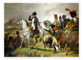 Poster Napoleon Bonaparte, Schlacht von Wagram 06. Juli 1809. - Emile Jean Horace Vernet