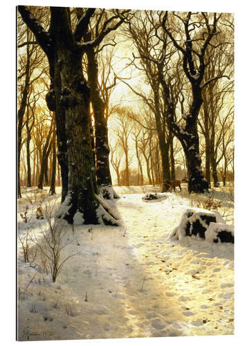 Gallery Print Winterwald mit Reh