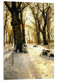 Gallery print A Wooded Winter Landscape with Deer