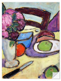 Selvklebende plakat Still Life with a chair and a vase