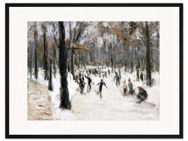 Gerahmter Kunstdruck Eisläufer im Berliner Tiergarten