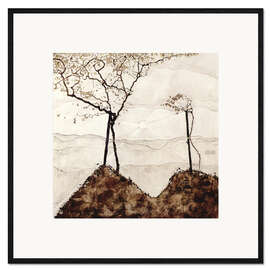 Framed art print Autumn sun and trees