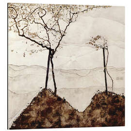 Magnettafel Herbstsonne und Bäume