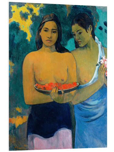 Foam board print Two women of Tahiti