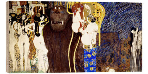 Tableau en bois Frise de Beethoven : Les puissances ennemies
