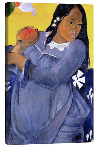 Tableau sur toile Femme à la mangue (Vahine no te vi)