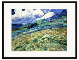 Gerahmter Kunstdruck Berglandschaft hinter dem Hospital Saint-Paul