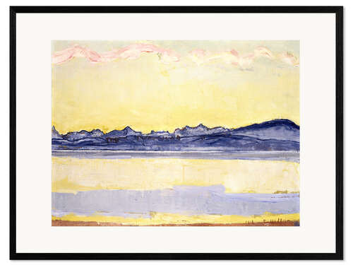 Innrammet kunsttrykk Mont Blanc with red clouds