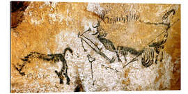 Gallery print Höhle von Lascaux 17000 v. Chr. Gesamtansicht der &#039;Szene des Schachtes&#039;.