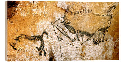 Tableau en bois Grotte de Lascaux 17000 av. J.-C.