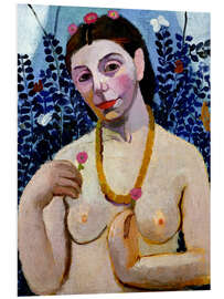 Foam board print Self-Portrait Nude with Amber Necklace II