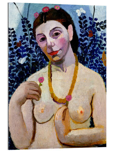 Galleritryk Self-Portrait Nude with Amber Necklace II
